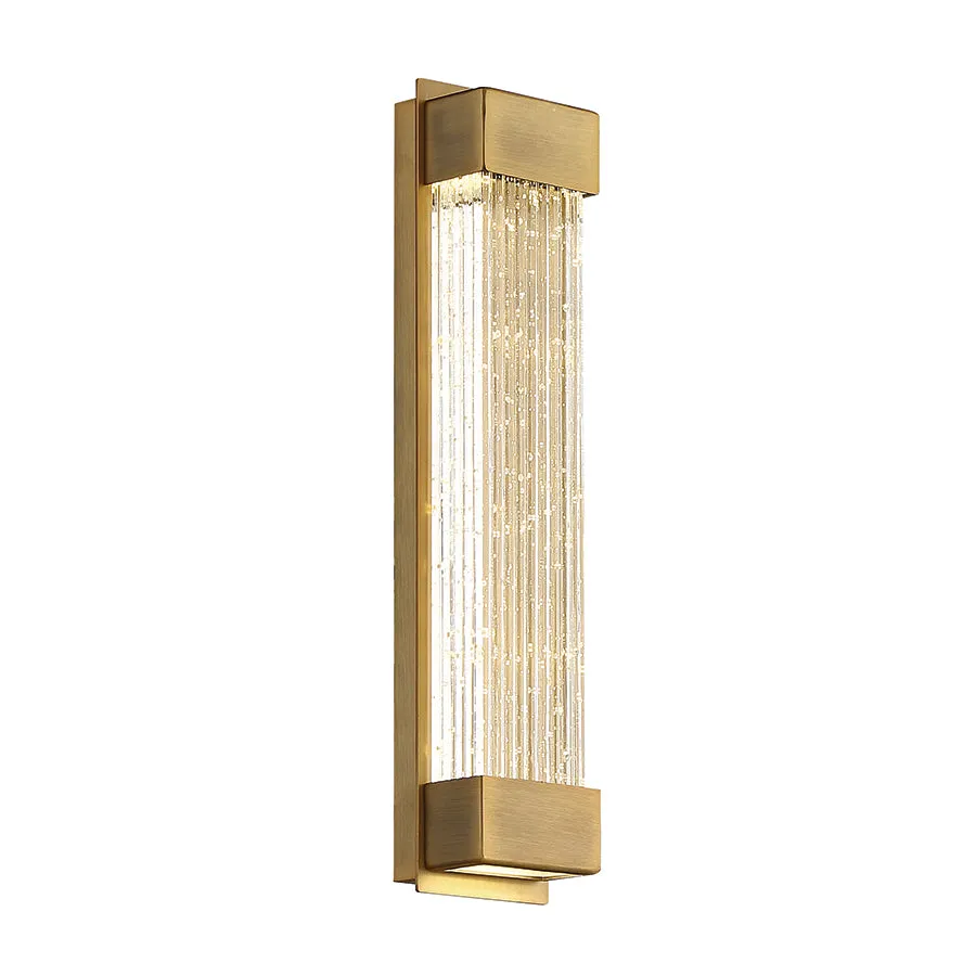 Tower LED Wall Sconce in Aged Brass