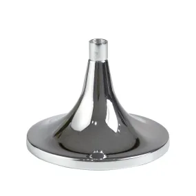 Trumpet Style Base for Countertop Display, 6" Dia, fits 5/8" upright, Chrome