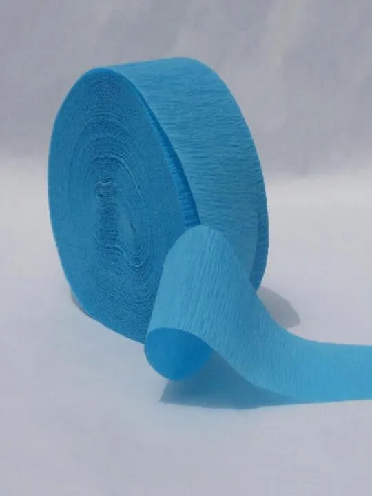 Turquoise Crepe Paper Streamer 81' Long