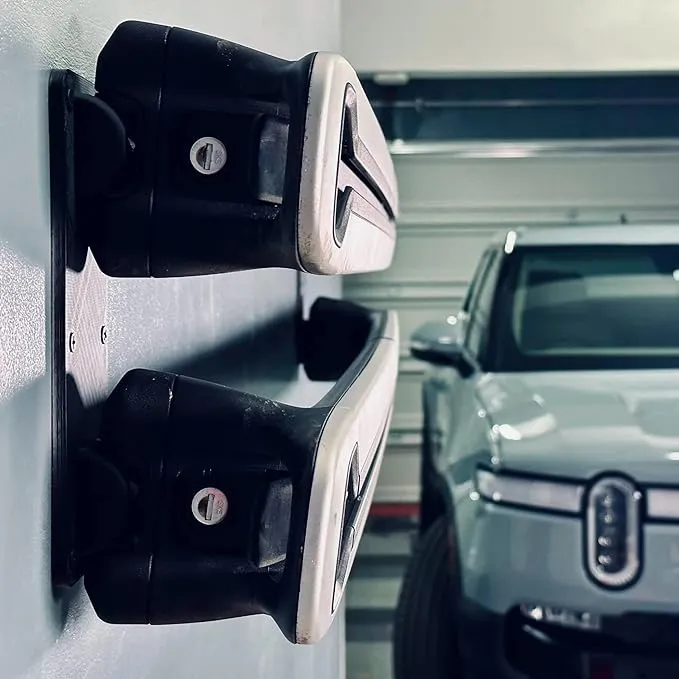 TWRAPS Cargo Crossbars Wall Mount Plates for Rivian R1T & R1S, 800 lbs Weight Capacity
