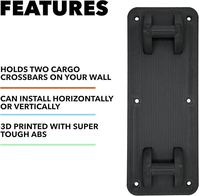 TWRAPS Cargo Crossbars Wall Mount Plates for Rivian R1T & R1S, 800 lbs Weight Capacity