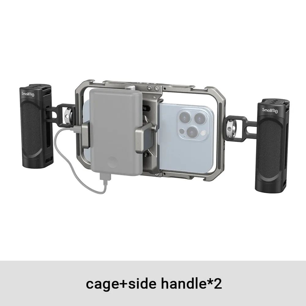 Universal Smartphone Video Kit | Vlogging, Live Streaming | Cage, Mic, Light, Tripod | All Phone Sizes