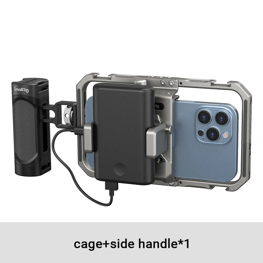 Universal Smartphone Video Kit | Vlogging, Live Streaming | Cage, Mic, Light, Tripod | All Phone Sizes