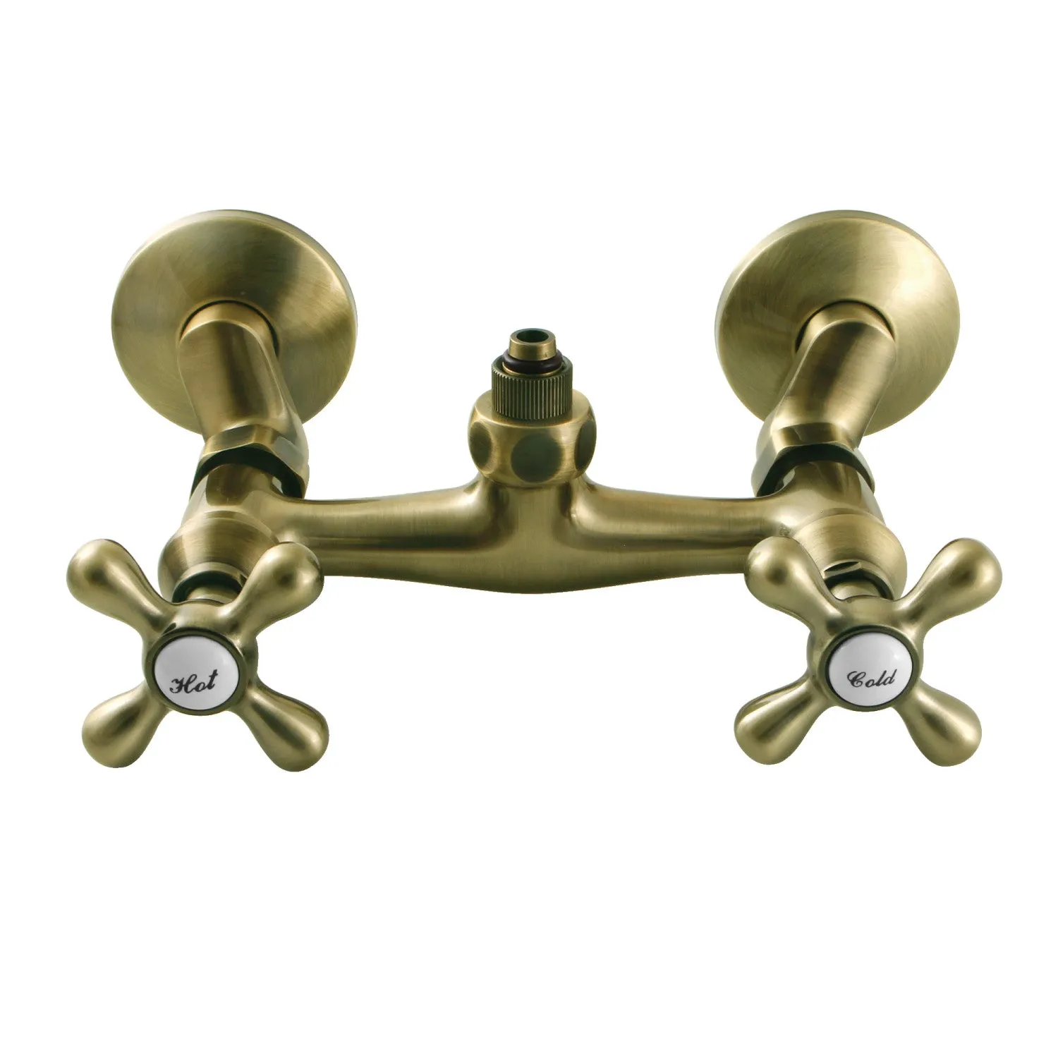 Vintage Wall-Mount Tub Filler Faucet with Riser Adapter