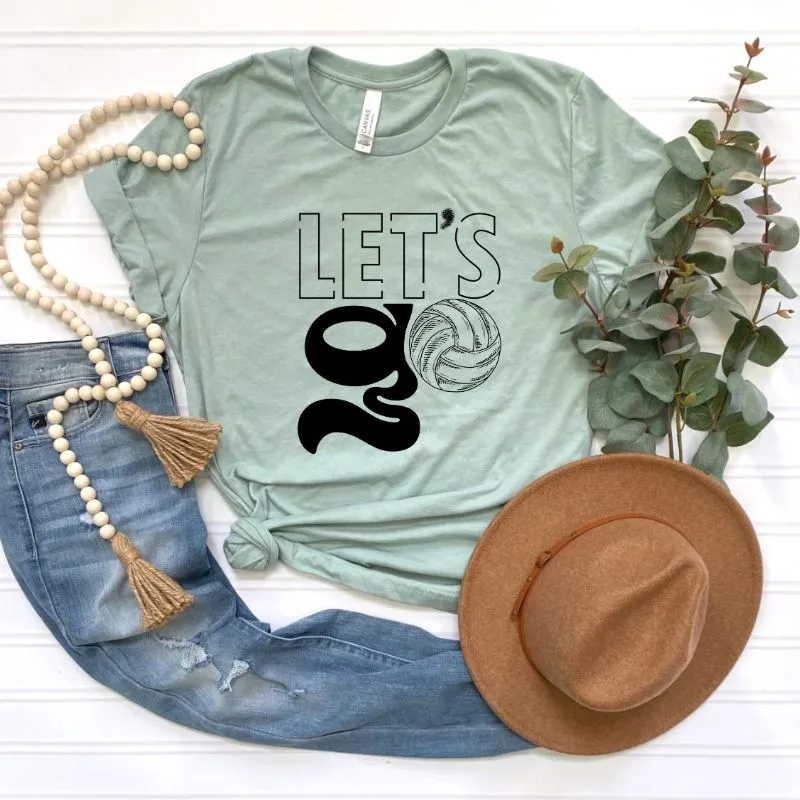 Volleyball Let's Go Design PNG Download
