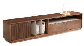 Walnut Fluted TV Stand