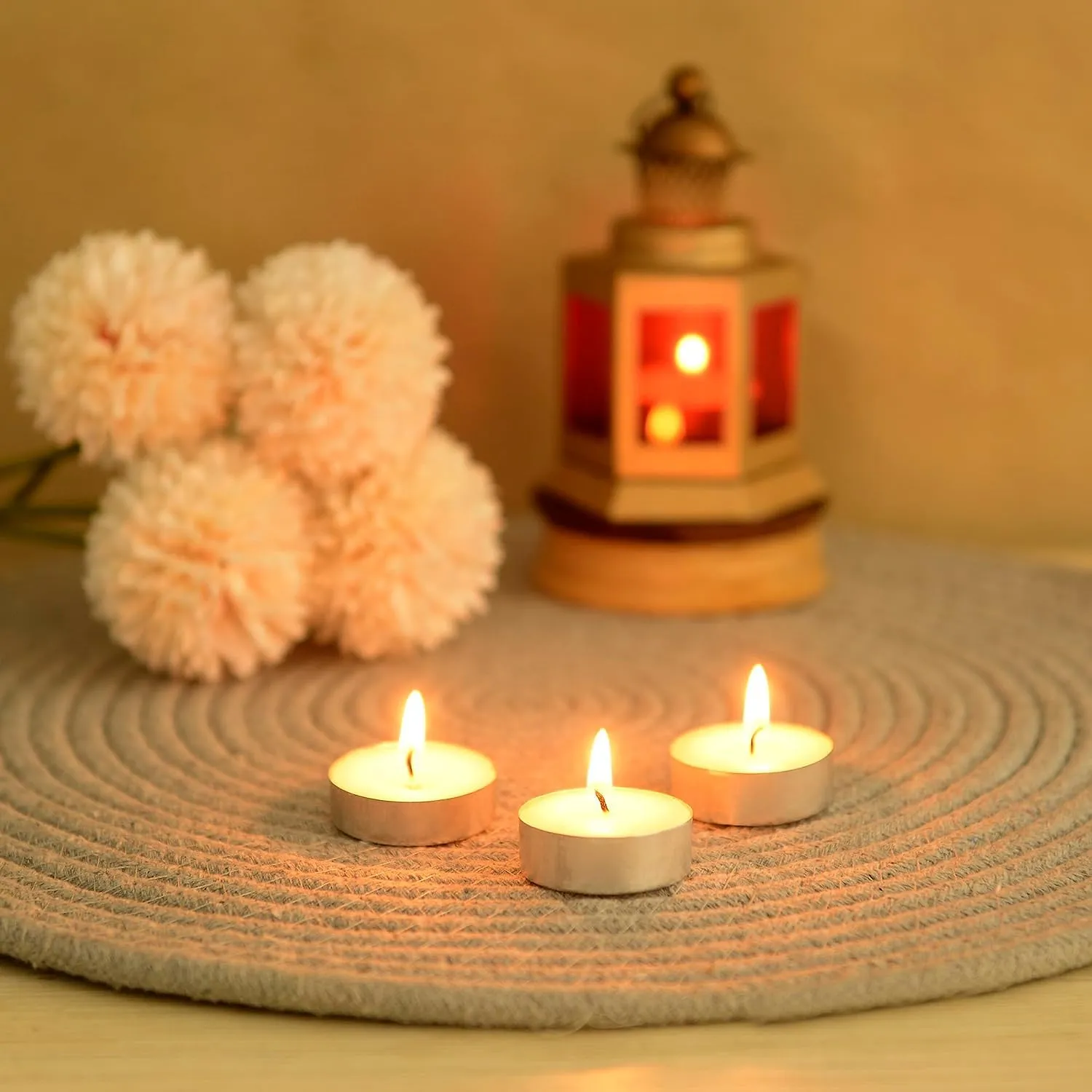 Welburn Veda&Co™ Wax Tealight Candles - Pack of 200, 3 Hours Burning Time, 100% Fully Refined Paraffin Wax, Unscented, Smokeless, Dripless, for Home Decor, Offices & Other Occasions (White)