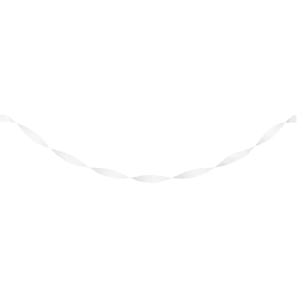 White Crepe Paper Streamer 81ft  | 1ct