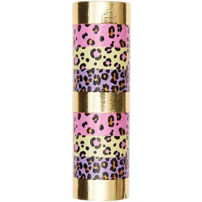 Wide Throwing Streamers - Gold Leopard Print (Pack of 9)