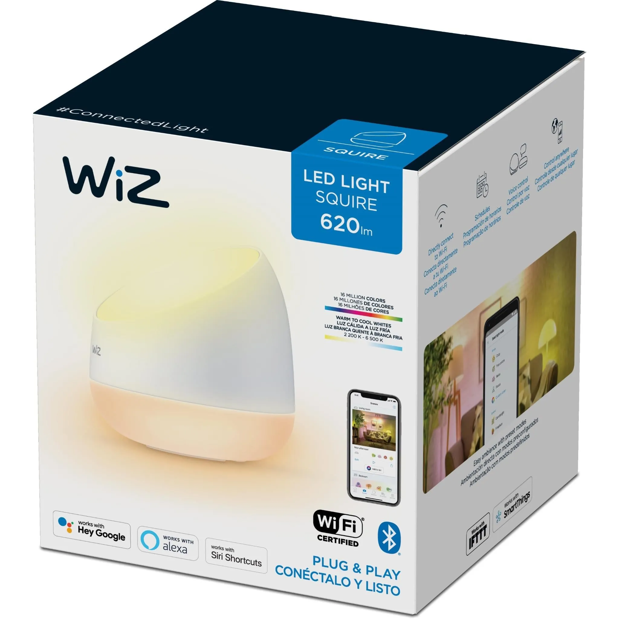 WiZ Squire Dual Zone Lamp Colour & White