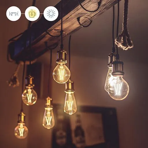 WiZ White Filament A60 B22 Smart LED Bulb - Amber | 94WZ21826011A
