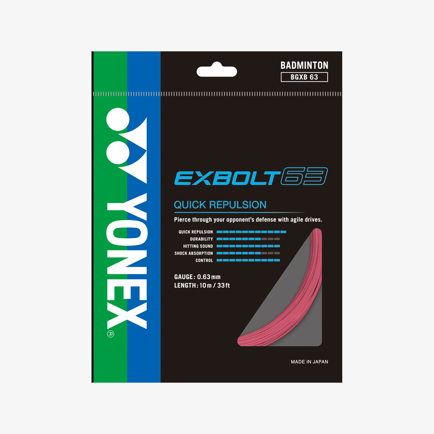 Yonex Exbolt 63 10m Badminton String (6 Colors)